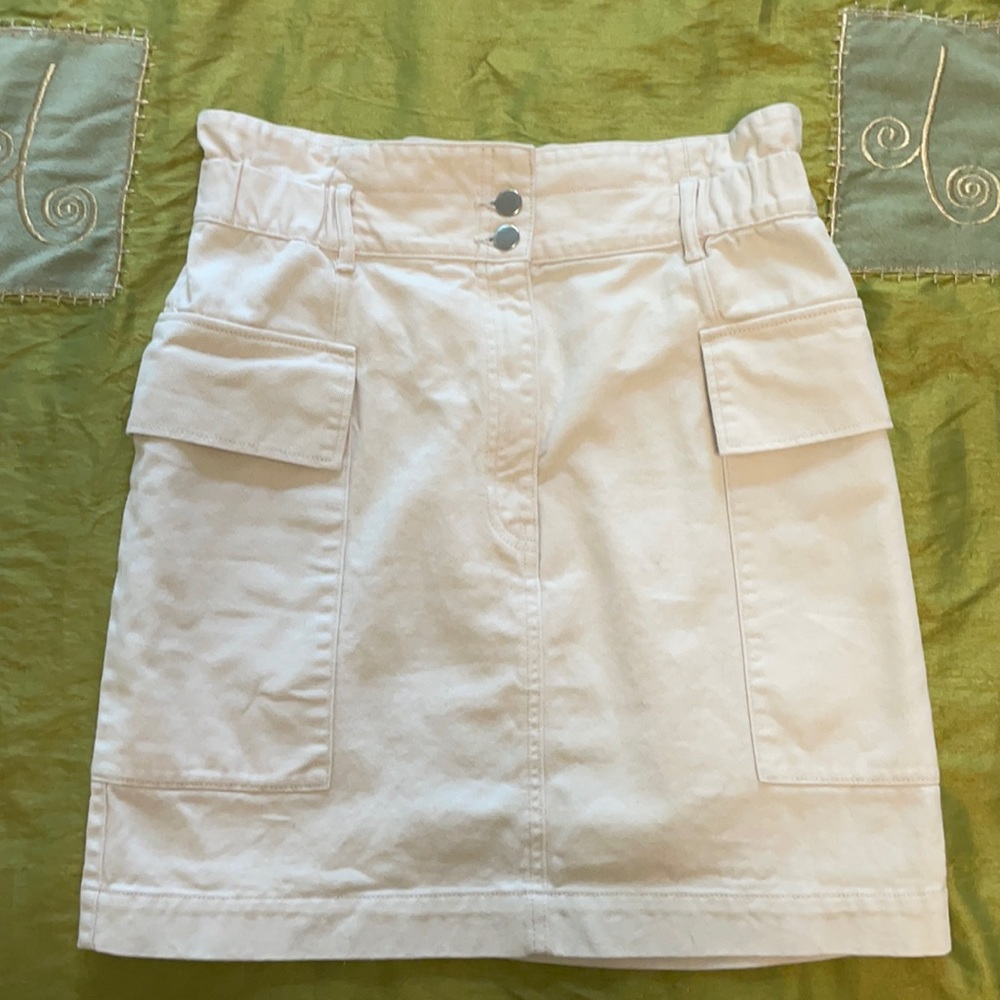 H&M denim white skirt size 10